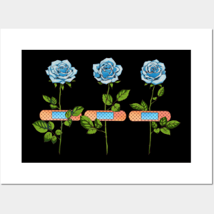 The royal blue roses Posters and Art